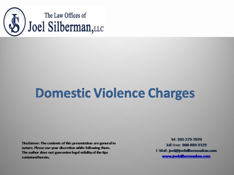 Slide: Domestic Violence Charges