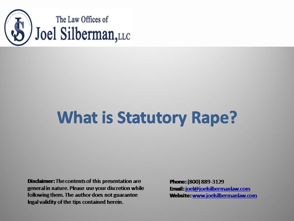 Slideshow: What is Statutory Rape?