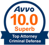 Avvo 10.0 rating - criminal defense attorney