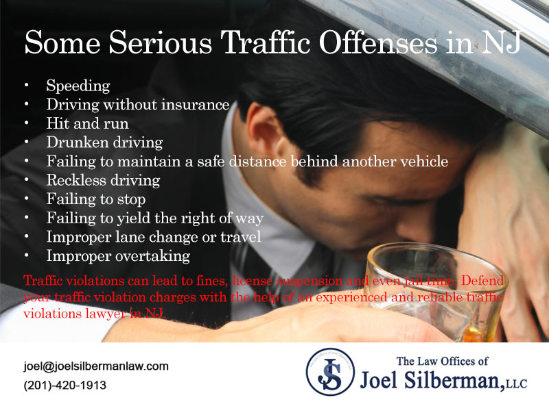Some Serious Traffic Offenses in NJ