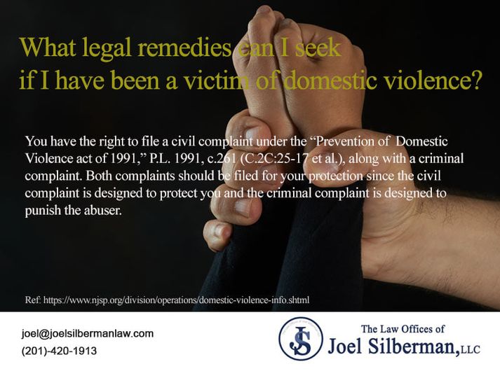 What legal remedies can I seek if I have been a victim of domestic violence?